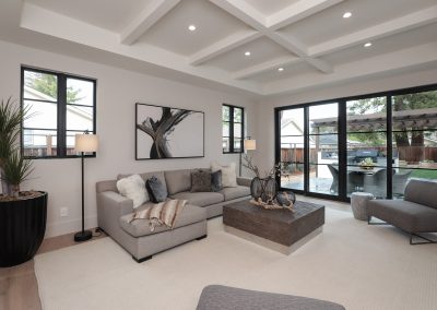 Modern Mediterranean House family room and ceiling