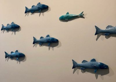 Allied Arts House wall art of ceramic fish