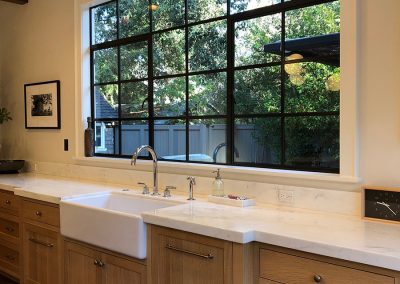 Professorville House kitchen sink with big window