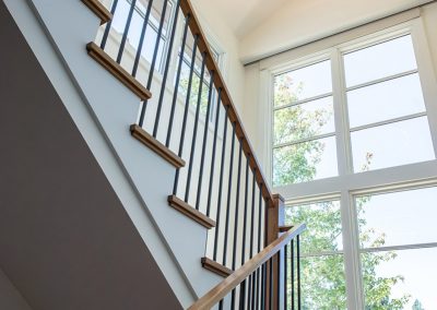 Bay Laurel House stair case and light fixure