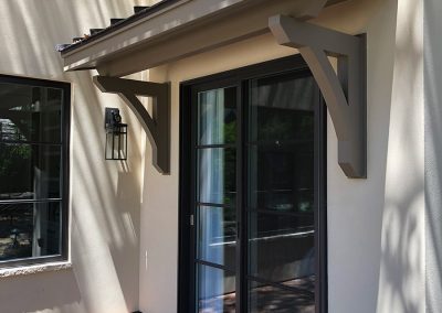 Bay Laurel House patio door and eaves